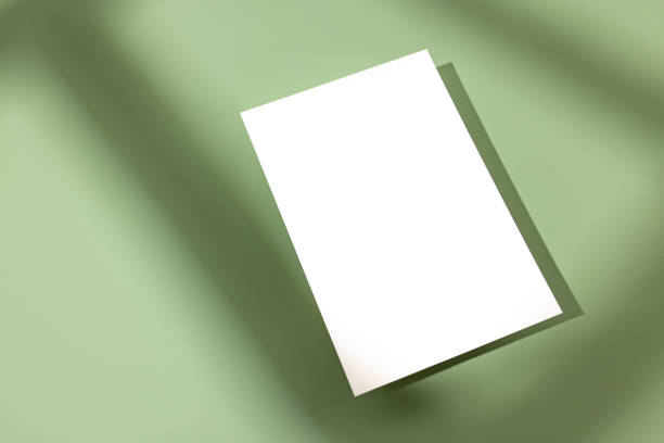 istock Template paper with shadow on pastel green background , great design for any purposes. Abstract background. Banner template. Advertising 1435835319