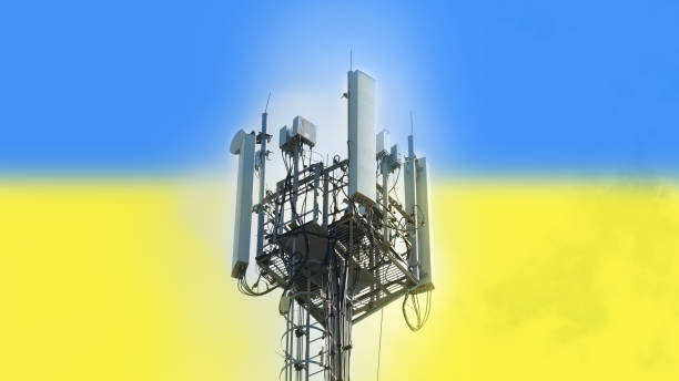 istock Cellular communications in Ukraine, problems with mobile communications due to the war with Russia 1435837216