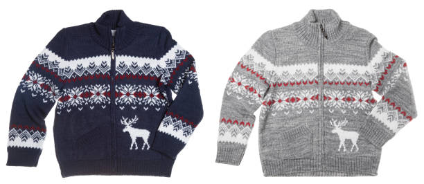 istock Kids warm Christmas wool cardigans isolated on white 1435837291