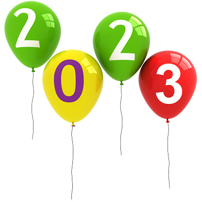 Happy new year 2023 balloons