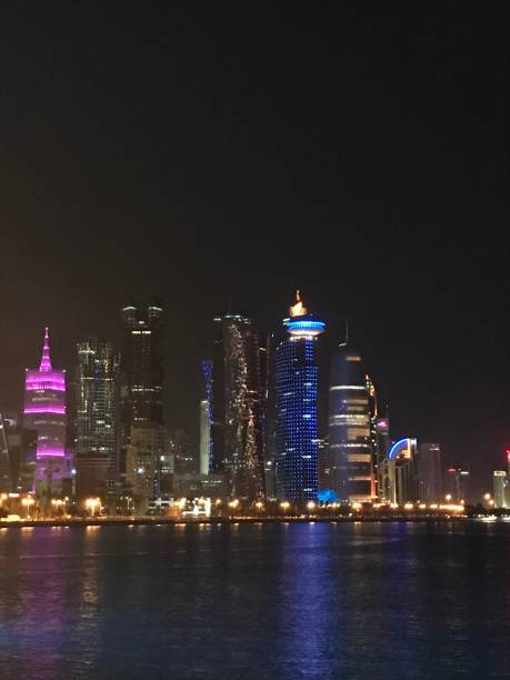 West Bay Doha Qatar by night