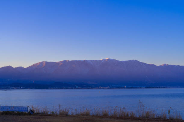 夕暮れ時の湖