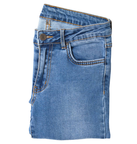 istock Denim isolated on white background, jeans isoalted over white copy space mock up 1435842731