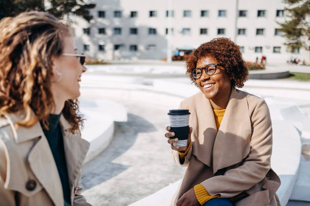 istock Conversation over coffee in good weather 1435856028