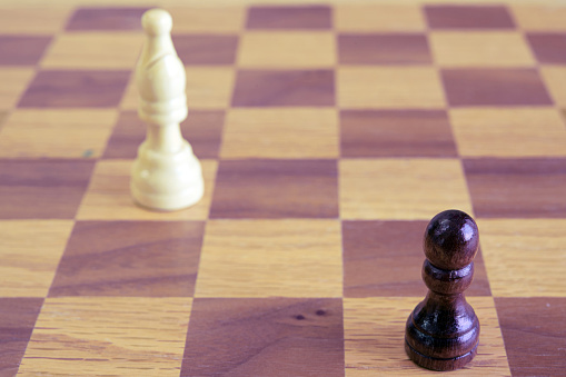 Moments before checkmate, a businessman's hand moves his queen. Chess makes for wonderful metaphors and there are lots here, including the war between the sexes. Shot with Canon EOS 1Ds Mark III.