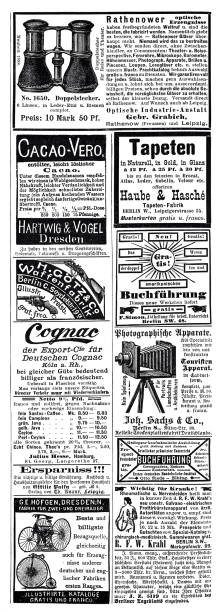 istock Ads in a German magazine of 1888 1435869174