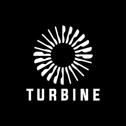 turbine modern logo design vector