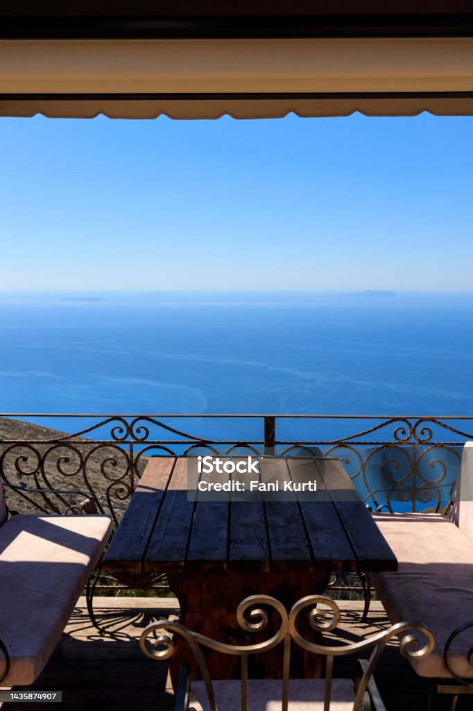 Llogara Ionian sea Ionian Sea from the mountain Albania Stock Photo