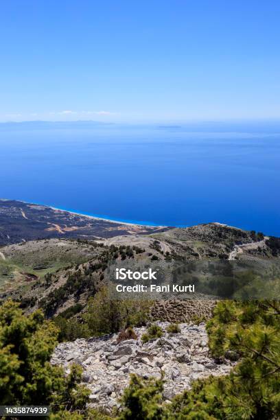 Llogara Ionian Sea From The Mountain Stock Photo - Download Image Now - Albania, Beach, Beauty