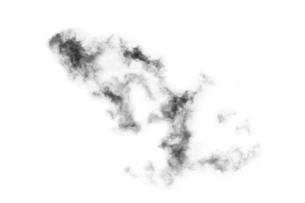 istock Textured Smoke,Abstract black,isolated on white background 1435875252