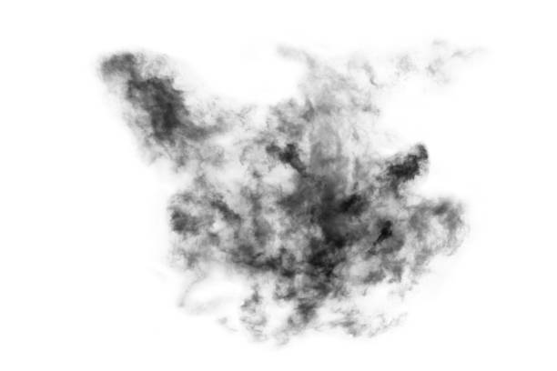 istock Textured Smoke,Abstract black,isolated on white background 1435875487