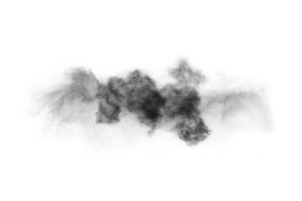 istock Textured Smoke,Abstract black,isolated on white background 1435875500
