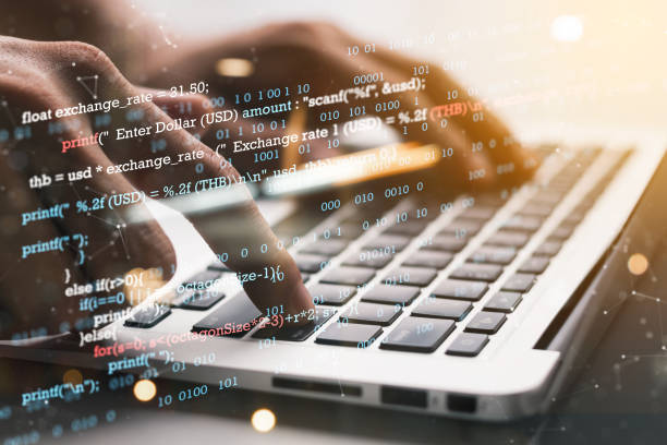 istock Programmers and cyber security technologies design websites and security in the Social World, cyberspace concepts. 1435879029