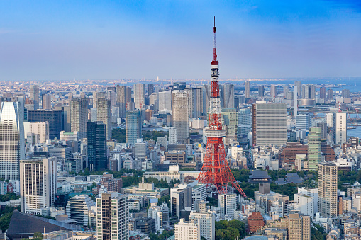 Tokyo Tower with skyline cityscape in Japan - Image