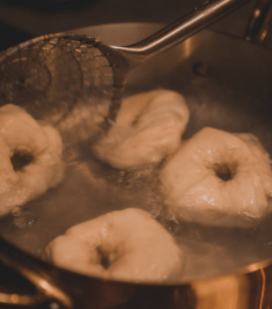 istock Bagel in water boil 1435880854