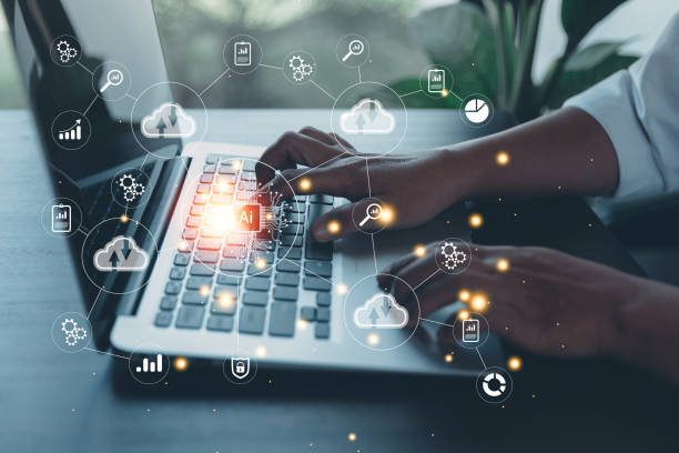 istock Digital transformation change management, internet of things. New technology bigdata and business process strategy, customer service management, cloud computing, smart industry. Ai intelligent service 1435881362