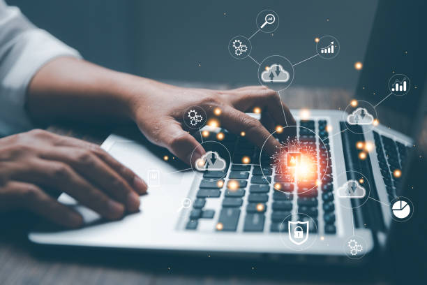 istock Digital transformation change management, internet of things. New technology bigdata and business process strategy, customer service management, cloud computing, smart industry. Ai intelligent service 1435881401
