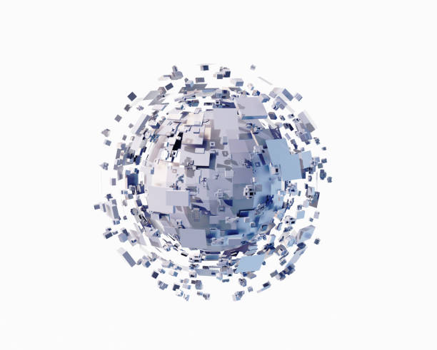 istock Tech ball, abstract meta ball, ball made of computer chips, technology background. Futuristic sci-fi ball, made of lots computer chips. Abstract technology background. 3D 1435882258
