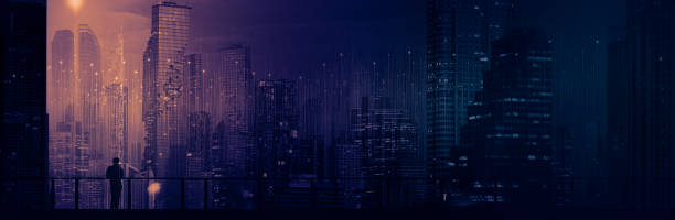 istock Digital technology, internet network connection, futristic innovation technology. businessman using mobile phone and smart city with internet network future technology. 1435883468