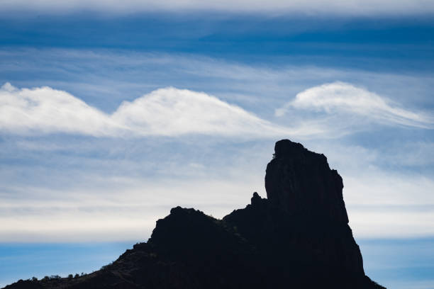 Kelvin-Helmholtz-Welle über Roque Bentayga auf Gran Canaria in Spanien