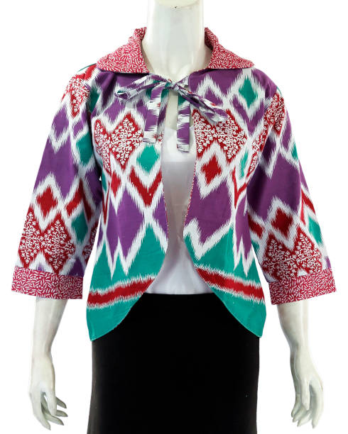 istock Women's blazer with bright colors and loose sleeve sizes 1435887075