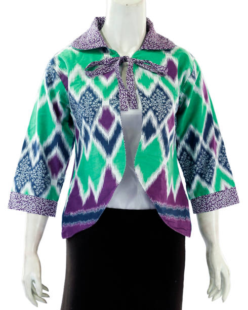 istock Women's blazer with bright colors and loose sleeve sizes 1435887208