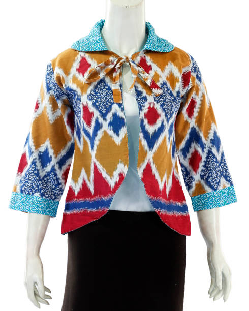 istock Women's blazer with bright colors and loose sleeve sizes 1435887309