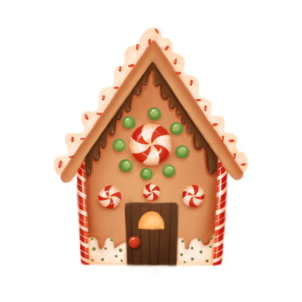 istock Illustration of a cute Christmas gingerbread house. Gingerbread Cookie 1435887356