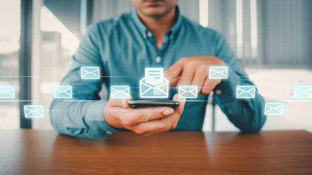istock Businessmen use laptops to check emails from customers, information for promoting product promotions and online social media marketing, reviews and feedback from customer service satisfaction survey 1435888085