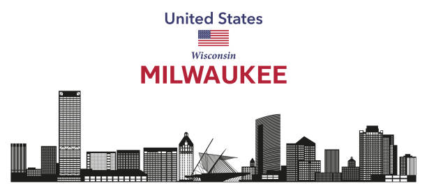 Milwaukee skyline silhouette vector illustration vector art illustration
