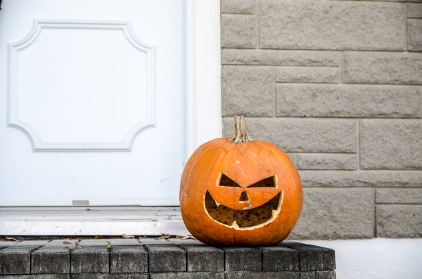 istock Halloween carved pumpkin 1435890948