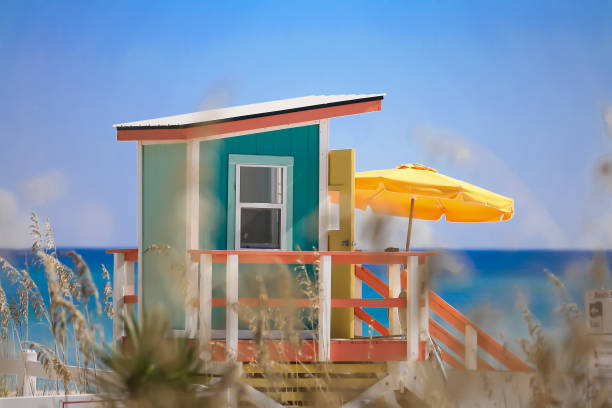 istock Life guard stand on Panama City Beach. 1435892789