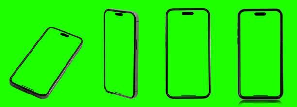 istock Smartphone frameless mockup. Studio shot of Smartphone - Clipping Path 1435894890