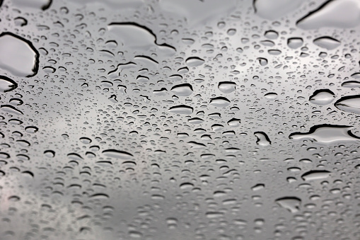 Rain on the windshield for background