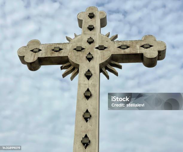 Cerro San Cristobal Cross On The Hill Of San Cristobal Lima Peru Stock Photo - Download Image Now