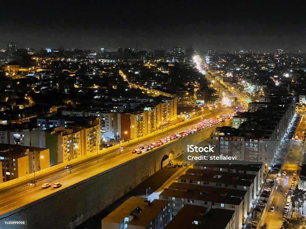 Aerial view of Lima, Peru Lima cityscape, Peru Aerial View Stock Photo
