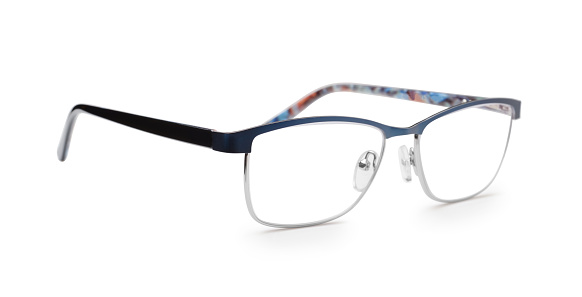 Fashion eye glasses isolated on white.