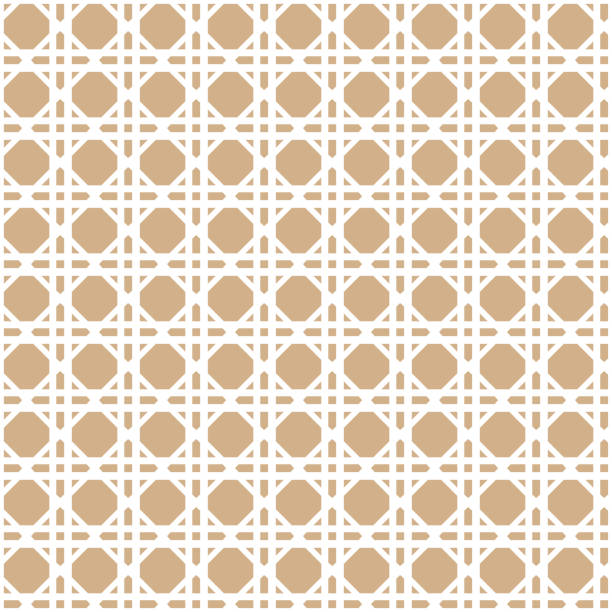 Rattan cane seamless pattern Vector rattan cane seamless pattern bamboo texture stock illustrations