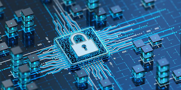 Processor Lock Lock Technology Cpu Concept Stock Photo - Download Image Now ...
