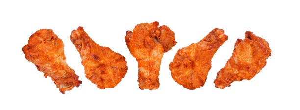 istock Barbecue chicken legs isolated on white 1435917600