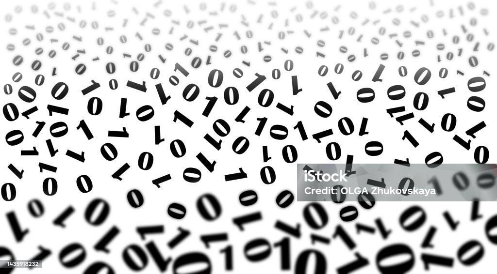 Background With Falling Binary Code Programming Stock Illustration ...