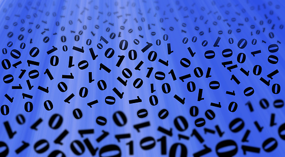 Background With Falling Binary Code Programming Stock Illustration ...