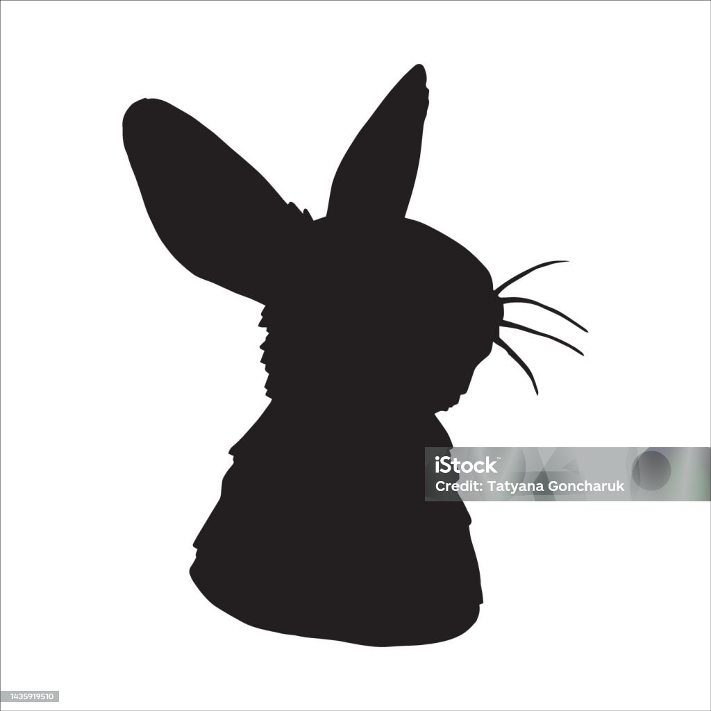 Vẽ Vector Hình Bóng Của Thỏ Rừng Thỏ Bản In Cổ Điển Cho Lễ Phục ...