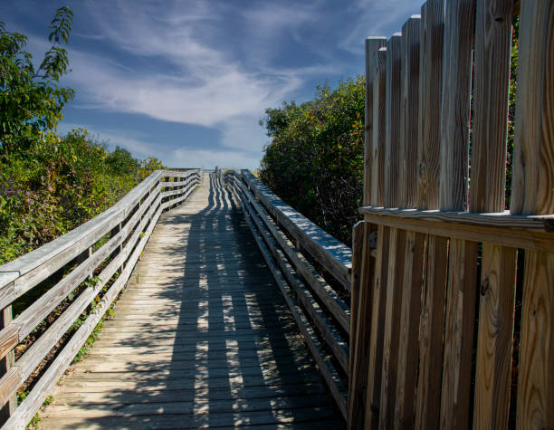 istock a board walk  on the coast of new england 1435921627
