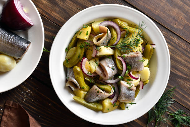 istock Herring and potato salad 1435923604