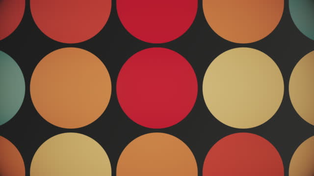 Trendy 1970s Retro Circles Motion Background