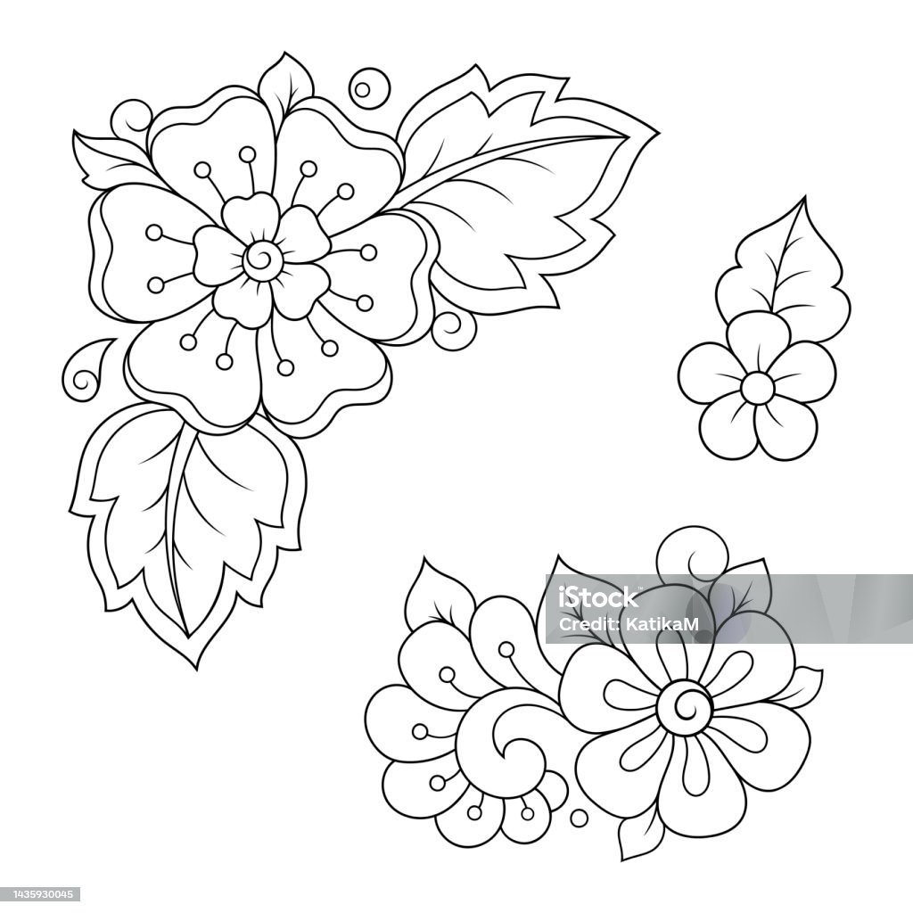 Ilustración de Conjunto De Patrón De Flores Mehndi Para Dibujo Y Tatuaje De Henna Decoración En Estilo Étnico Oriental Indio Adorno De Garabatos Ilustración Vectorial Dibujada A Mano De Contorno y más Ilustración de Conjunto De Patrón De Flores Mehndi Para Dibujo Y Tatuaje De Henna Decoración En Estilo Étnico Oriental Indio Adorno De Garabatos Ilustración Vectorial Dibujada A Mano De Contorno y más