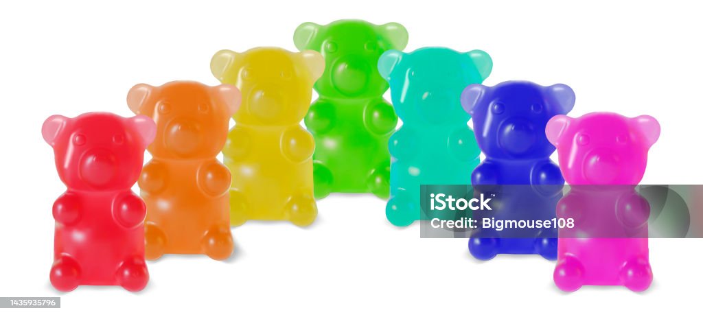 Realistic Detailed 3d Gummy Bears Set Vector Stock Illustration - Download  Image Now - Gelatin Dessert, Candy, Gummi Bears - iStock