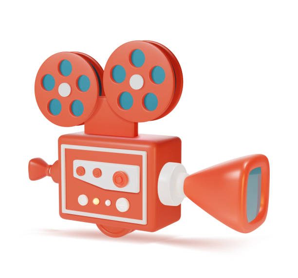 istock 3d Movie Cinema Projector Plasticine Cartoon Style. Vector 1435938862