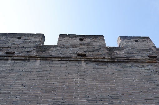 A closeup shot of a Wanping Fortress's wall